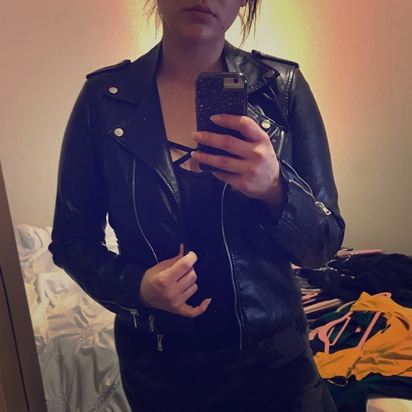 Modcloth Faux leather moto motorcycle jacket - Picture 1 of 4